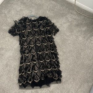 Zara black and gold dress